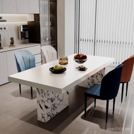 Island Simple Board Luxury Large Small Dining Table High-End Light 2024 New Style Dining Chair Combi