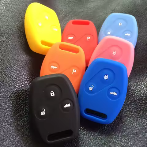 silicone rubber car key cover case for Honda 08 Accord CR-V Civic Fit Freed StepWGN 3button key