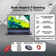 Acer Aspire 7 A715-59G-50YE Gaming Laptop (i5-13420H 4.60GHz,512GB SSD,16GB D4,NV RTX3050 6GB,15.6" 