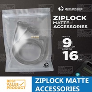 (PACK) LAYBAG plastic ziplock MATTE 9x16 accessories clip MATTE 9 x 16 cm