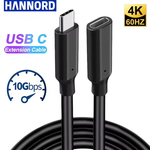 USB C 3.2 Extension Cable 100W PD 5A Type C Extension Cable 4K @60Hz 10Gbps Thunderbolt 3 For Xiaomi