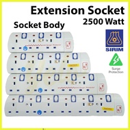 SOCKET BODY ONLY 3/4/5 Way Trailing Extension Socket Extension Plug Extension Socket Eletrik Trailin