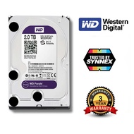 HDD 1TB/ 2TB /  WD สีม่วง รับประกัน SYNNEX