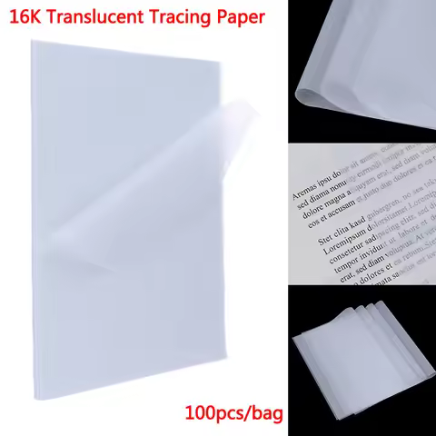 100 pcs A4 Vellum Paper Acetate Paper Pack Design Handmade Paper Craft Translucent Tracing Copy Pape