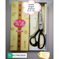 Taiwan Double Dragon Scissors/ Gunting Jahit 8". 9", 10"