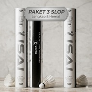 SHUTTLECOCK BADMINTON ISAI SILVER PACKAGE 3 SLOP SPEED 78