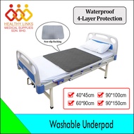 Washable 4-Layer Waterproof Underpad - Absorbent Incontinence Pad &amp; Reusable Mattress Protector