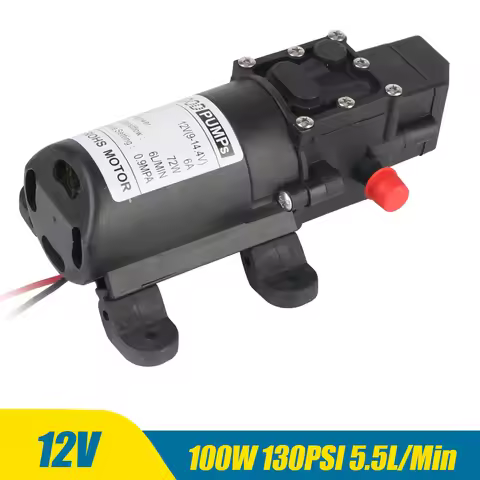 Electric Water Pump Black 12V 220V Micro High Pressure Diaphragm Water Spray 5.5L/min 130PSI DP-537 