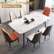 Beixiju-GSF Dining Table Light Luxury Dining Table Set Small House Multi-functional Marble Solid Wood Dining Table