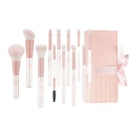Bộ cọ trang điểm cá nhân GUVIET gồm 12 cọ kèm theo túi da đựng hoặc ống cắm với 2 màu xanh và Hồng d