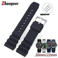 20mm 22mm Silicone Strap For SKX007 SRP777J1 Diving Sport Watch Universal Band Convex Interface Watc