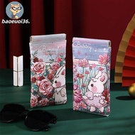 BAOEUOI36 Glasses Bag, Cartoon Printed Storege  Glasses Box, Cute PU Leather Rabbit Sunglasses