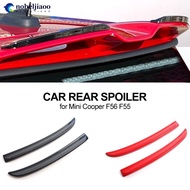 NOBELJIAOO 2Pcs Car Rear Spoiler Extension Lip Fins Spoiler Red Carbon Fiber Black Color Auto Part S