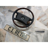 PERFECT W126 R129 W124 W123 W201 HALF-WOOD WALNUT ROSEWOOD STEERING WHEEL GEAR KNOB HANDLE MERCEDES 