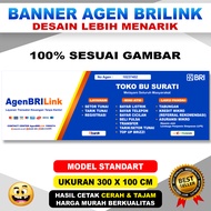 SPANDUK AGEN BRILINK / BANNER AGEN BRILINK / SPANDUK BANNER ATM BERSAMA JUMBO UKURAN 300x100 cm