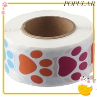 POPULAR 500 pcs Puppy Pet Dog  Sticker, 1 Inch Dog  Dog  Sticker,  Colorful/Black Pet Dog  Sticker C