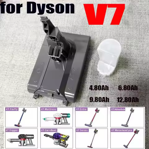 2025 new model suitable for Dyson V7/SV11 series vacuum cleaner battery 21.6V 12800mAh rechargeable 