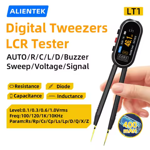 ALIENTEK LT1 Mini Smart Tweezer LCR Tester ERP ESR Tester Digital Resistance Capacitance Inductance 
