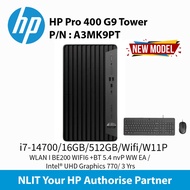 HP Pro Tower 400 G9 i7-14700/8GB/512GBSSD/W11P/3 year Onsite Warranty A3MK9PT