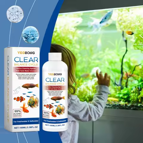Aquarium Sludge Remover,Bio Enzyme Clarifier,Algae Control Cleaner,Reduce Ammonia,Safe for Fresh & S