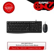 AOC KM170B/97 Wired Keyboard and Mouse Combo (Black)
