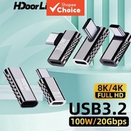 [Value Choice] HdoorLink 100W USB C Adapter Zinc Alloy Type C Male to Female 20Gbps Extender USB3.2 