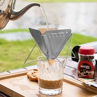 Stainless Steel Coffee Filter Holder Outdoor Camping Folding Portable Coffee Drip Rack Dripper Foldable Coffee Dripper
