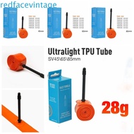 REDFACEVINTAGE Ultra Light Inner Tube, Ultralight 700C Bicycle Inner Tube, Portable Orange French Va