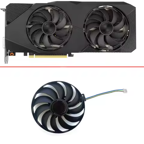 95mm T129215SU FDC10U12S9-C 4PIN DUAL RX 5500XT GPU FAN For ASUS ROG Strix GTX 1660S SUPER GTX 1650 