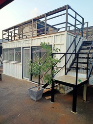 Booth Container cafe 2 lantai custom