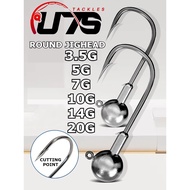 UTS Bulat/Round Jighead 3.5G/5G/7G/10G/14G/20G SoftPlastic Jighead (PER PCS)