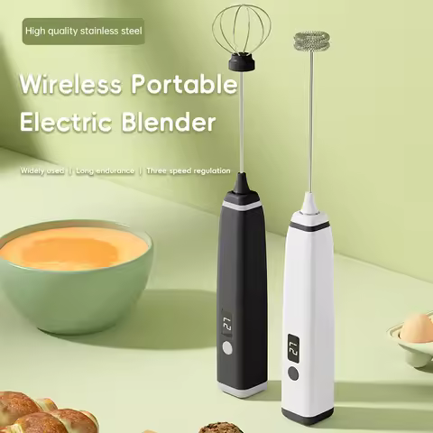 New Versatile Handheld Electric Mixer for Milk Brew Coffee Blender Electric Egg Beater With Digital 