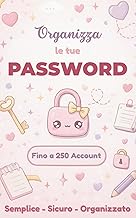 Quaderno Password - Organizer Tascabile Alfabetico fino a 250 Account: Rubrica Password per Siti, Em