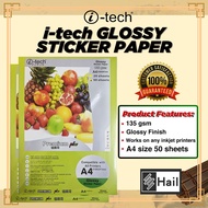 I-TECH 135GSM PHOTO STCKER A4 [50 SHEETS] A4 Paper