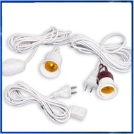 E27 Lamp Holder Base Bulb Socket Cable Extension Pendant Light Power Cord with ON/OFF Switch