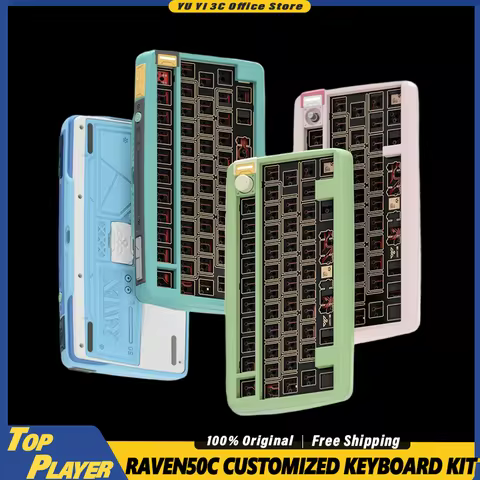 RAVEN 50C Wireless Mechanical Keyboard Tri Mode VIA VIAL Hotswap Gaming Keyboard HHKB WKL 3D Printed