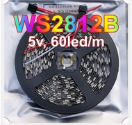 Led strip RGB WS2812b WS2812 5v 5m 60led/ m ip20 Led Rapat in door