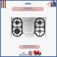 UNO UP 9800TRSV GAS HOB - 86CM 4 BURNERS