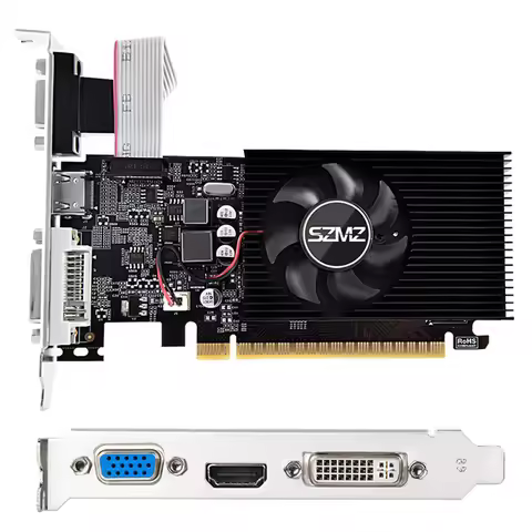 GT730 4GB DDR3 128Bit Graphics Card GT210 1G with Cooling Fan Desktop Gaming Video Card for Office H