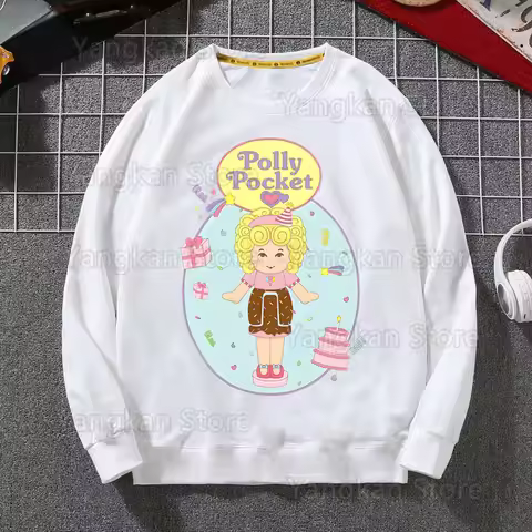 Polly Pocket Fashion Design Mens Long Sleeve Hoodies Mens Hip Hop Hoodies to Street Wear Style Haraj