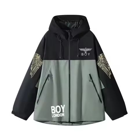 BOY LONDON outdoor sports jacket, unisex, spring and autumn fashion casual large size hooded jacket,