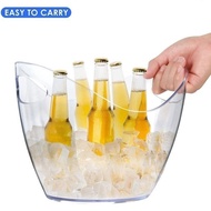 【In stock】-Ice Bucket Wine Bucket, 4 Liter Plastic Tub for Drinks and Parties, Perfect for Wine, Cha