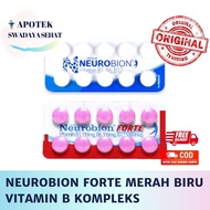 MERAH Neurobion FORTE Red Pink Strip - Neurobion Blue White Blister Contains 10 Tablets - Vitamin B 