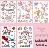 Cute Cartoon Cat Motorcycle Electric Vehicle Sticker Scratch Block Battery Car Helmet Decoration Sti