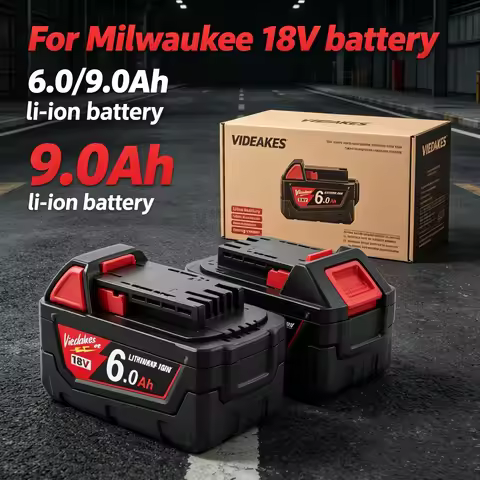 For Milwaukee M18 9000mAh 18V Li-ion Replacement Battery M18B5-XC For Milwaukee 18V Tool 6.0Ah Recha