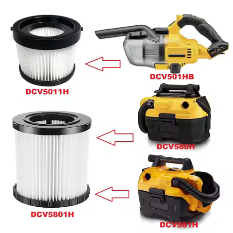 DCV5801H HEPA Filter For DEWALT DCV580H DCV581H 20V MAX Wet/Dry Vacuum, DCV5011H Filter For DEWALT D