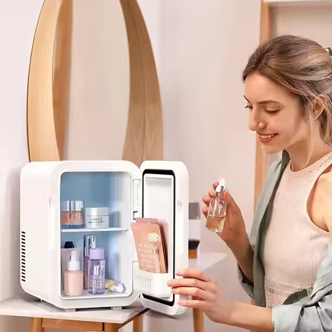 Mini Refrigerator Home Multifunction Portable Beauty Refrigerator Face Fridge 4L Desktop Cosmetics R