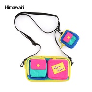 HIMAWARI กระเป๋าถือสะพายข้าง กันน้ำ น้ำหนักเบา พร้อมกระเป๋าห้อยใบเล็ก – Multicolor Crossbody Bag รุ่