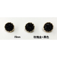 High quality black button with rose gold * 144pcs / butang baju kurung
