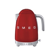 SMEG KLF04 Variable Temperature Control Electric Kettle 50's Retro Style Appearance 1.7 Litre, Red/C